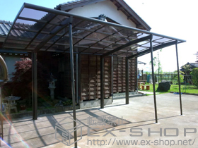 のカーポート カーブポートシグマIII 延長 積雪〜30cm対応＋着脱式サポート（補助柱） 1本入 施工例