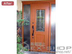 の玄関ドア ラフォース R2 56型 両袖FIX　片開きドア 施工例