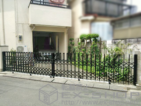 のカーゲート ポチガード ガイドレール（後付タイプ）  両開き 74W 施工例