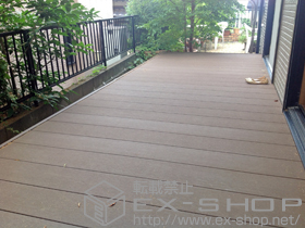 のウッドデッキ リウッドデッキ200 異型+独立式リウッドステップ2型 施工例