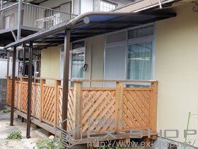 のテラス屋根 プレシオステラス R型 テラスタイプ 連棟　積雪〜20cm対応 施工例