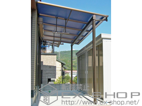 のテラス屋根 ヴェクター F型 テラスタイプ 単体 積雪〜20cm対応+吊り下げ物干し 標準 2本入 施工例