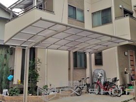 のカーポート レイナポートグラン 延長　積雪〜20cm対応 施工例