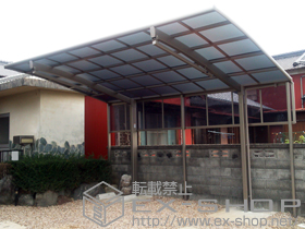 のカーポート レグナスポートシグマIII 積雪〜20cm対応+収納式サポート+屋根材ホルダー+サイドパネル+母屋補強材 施工例