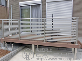 のウッドデッキ リウッドデッキ 200+ステップ+シンプルモダンデッキフェンス7型 施工例