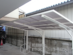 のカーポート カーポート2CP-U型 積雪〜20cm対応+カーポート2CP-U型用 収納式サポート3本入 施工例