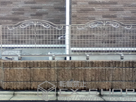 のフェンス・柵 アーラスフェンス3型 自由柱施工 施工例