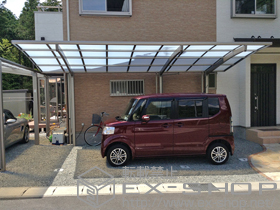 のカーポート カーブポートシグマIII 延長 積雪〜20cm対応 施工例