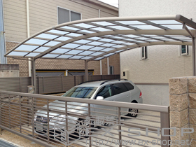 のカーポート カーブポートシグマIII ワイド 積雪〜20cm対応 施工例