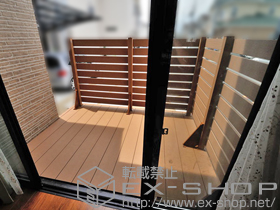 のウッドデッキ リウッドデッキ 200+リウッドステップ5型Ｈタイプ 施工例