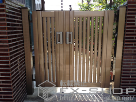 の門扉 シャレオR4型 親子内開き【特注】 施工例