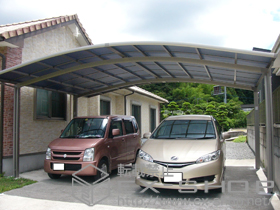 のカーポート カーブポートシグマIII ワイド 積雪〜20cm対応 施工例