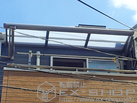 のバルコニー・ベランダ屋根 ライザーテラスII F型 ルーフタイプ 単体 積雪〜20cm対応 施工例