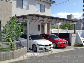 のカーポート アーキデュオ ワイド 3台用 施工例