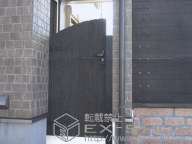 の門扉 ボレロ3型 片開き　角門柱使用 施工例