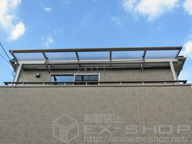 のバルコニー・ベランダ屋根 ヴェクターテラス F型 屋根タイプ 単体 積雪〜20cm対応+吊り下げ式物干し 標準 2本入り 施工例