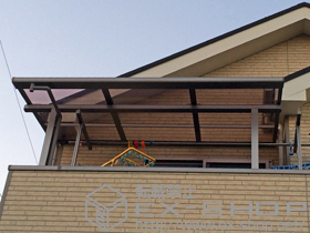 のバルコニー・ベランダ屋根 ライザーテラスII F型 屋根タイプ 単体 積雪〜20cm対応 施工例