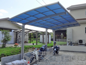 のカーポート レイナポートグラン 延長　積雪〜20cm対応+着脱式サポート 2本+1本入 施工例