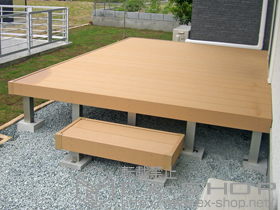 のウッドデッキ リウッドデッキ 200+独立式　リウッドステップ2型 施工例