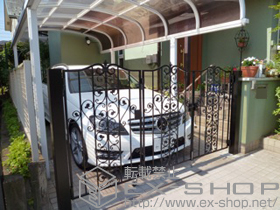 の門扉 ブルーム門扉6型 折り扉　柱仕様 施工例