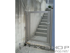 の門扉 プリレオ R1型 片開き　柱使用 施工例