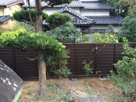 のフェンス・柵 レスティナフェンス5型 自由柱タイプ 施工例