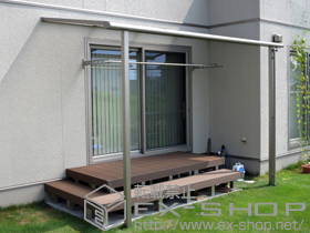 のテラス屋根 ライザーテラスII F型 テラスタイプ 単体 積雪〜20cm対応 施工例