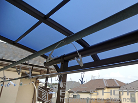 のバルコニー・ベランダ屋根 プレシオステラス R型 屋根タイプ 単体 積雪〜20cm対応 施工例