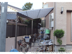 のテラス屋根 ライザーテラスII F型 テラスタイプ 単体 積雪〜20cm対応 施工例