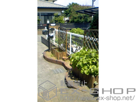 のフェンス・柵 イーネットフェンス1F型 自由柱タイプ 施工例