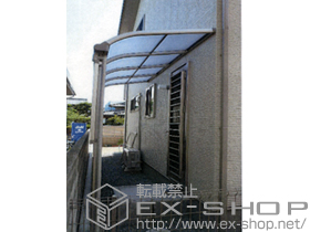 のテラス屋根 プレシオステラス R型 テラスタイプ 単体 積雪〜20cm対応+前面パネル 一段仕様 施工例