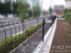 のフェンス・柵 イーネットフェンス1F型 自由柱タイプ 施工例