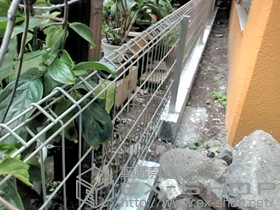 のフェンス・柵 イーネットフェンス1F型 自由柱タイプ 施工例