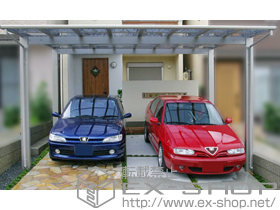 のカーポート エフルージュ ツイン 積雪〜20cm対応 施工例