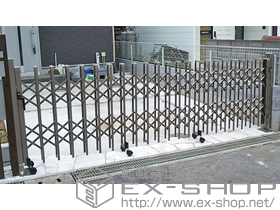 のカーゲート トリップゲート 傾斜地専用型 ノンレール 片開き 施工例