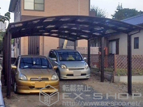 のカーポート プレシオスポート ワイド 縦連棟 積雪〜20cm対応 施工例