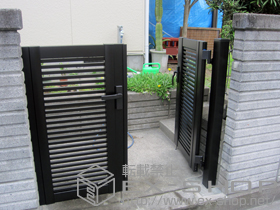 の門扉 シャレオR1型門扉 両開き 柱使用 施工例