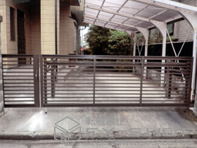 のカーゲート オーバードアS1型 手動式 施工例
