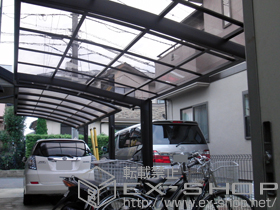 のカーポート カーブポートシグマIII 積雪〜20cm対応＋着脱式補助柱 2本入り 施工例