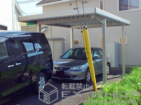 のカーポート ジーポートneo 積雪100cmＡタイプ 角柱4本柱 積雪〜100cm対応 施工例