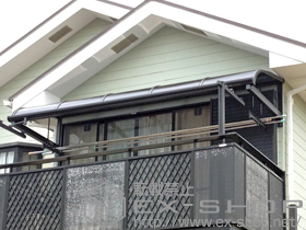 のバルコニー・ベランダ屋根 ライザーテラスII R型 ルーフタイプ 単体 積雪〜20cm対応 施工例