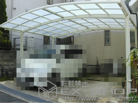 のカーポート カーブポートシグマIII ワイド 積雪〜20cm対応 施工例