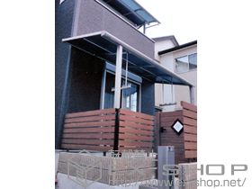 のテラス屋根 ヴェクター F型 テラスタイプ 単体 積雪〜20cm対応＋吊り下げ物干し 標準 2本入 施工例