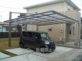 のカーポート ダブルフェース　マテリアルカラー　積雪〜20?対応 施工例