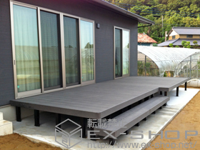 のウッドデッキ リウッドデッキ 200　連棟 施工例