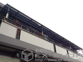 のバルコニー・ベランダ屋根 ライザーテラスII R型 屋根タイプ 三連棟 積雪〜20cm対応 施工例