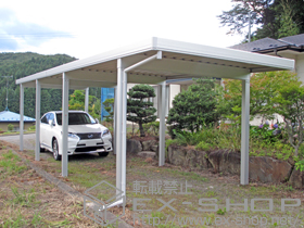 のカーポート テリオスポートIII 3000 縦連棟 8本柱 積雪〜100cm対応 施工例