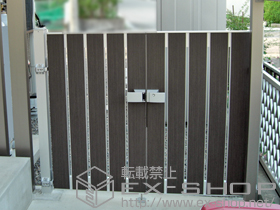 の門扉 マイリッシュA6型 両開きセット 門柱タイプ 施工例