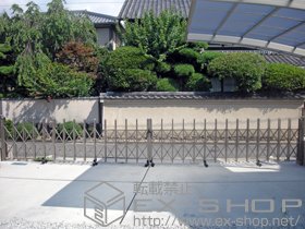 のカーゲート トリップゲート PB型 ノンレール 両開き 82W 施工例