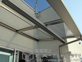 のバルコニー・ベランダ屋根 ライザーテラスII F型 屋根タイプ 単体 積雪〜20cm対応【両袖納まり】 施工例